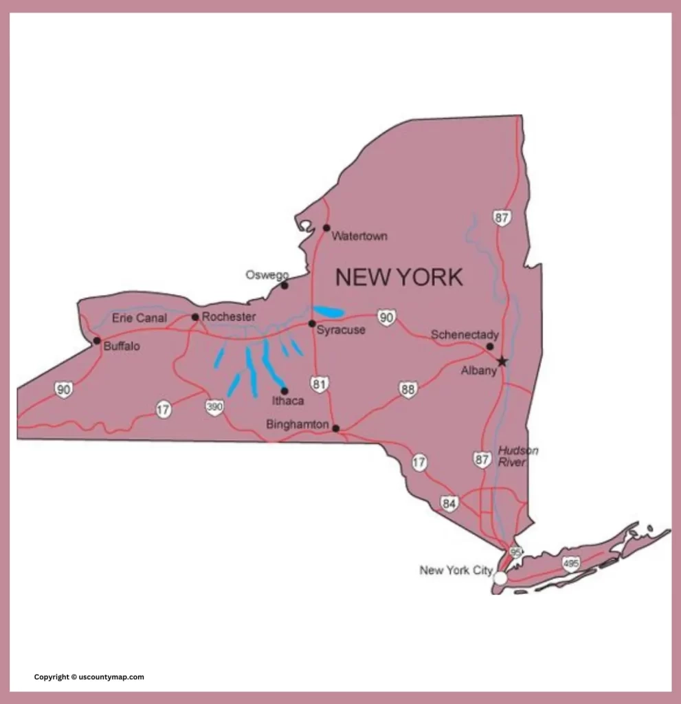 New York County Map Map Of NY Counties And Cities 