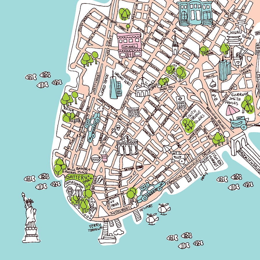 Printable Street Map Of Manhattan