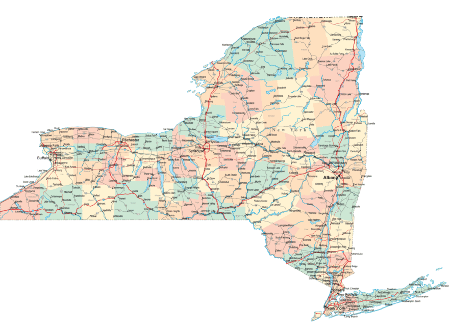 New York Road Map NY Road Map New York Highway Map