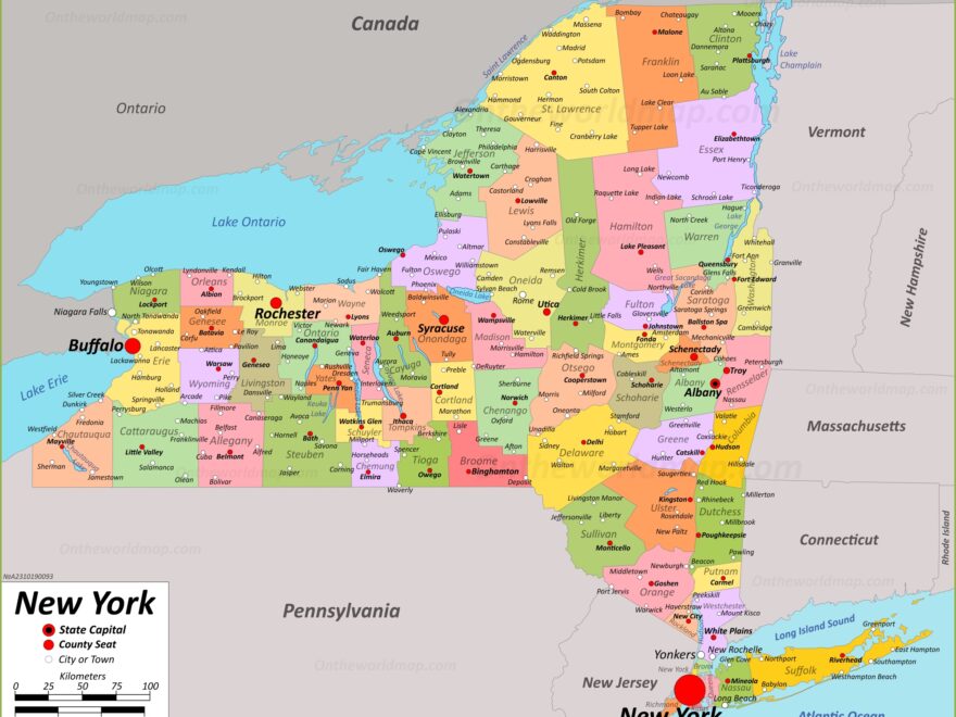 New York State Map USA Maps Of New York NY