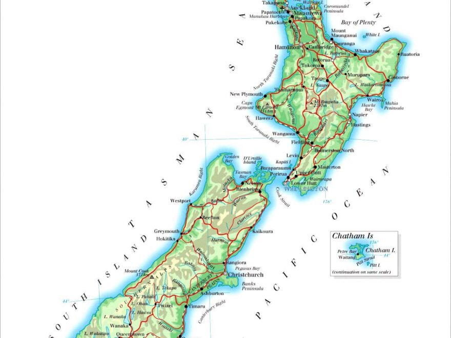 New Zealand Maps Printable Maps Of New Zealand For Download