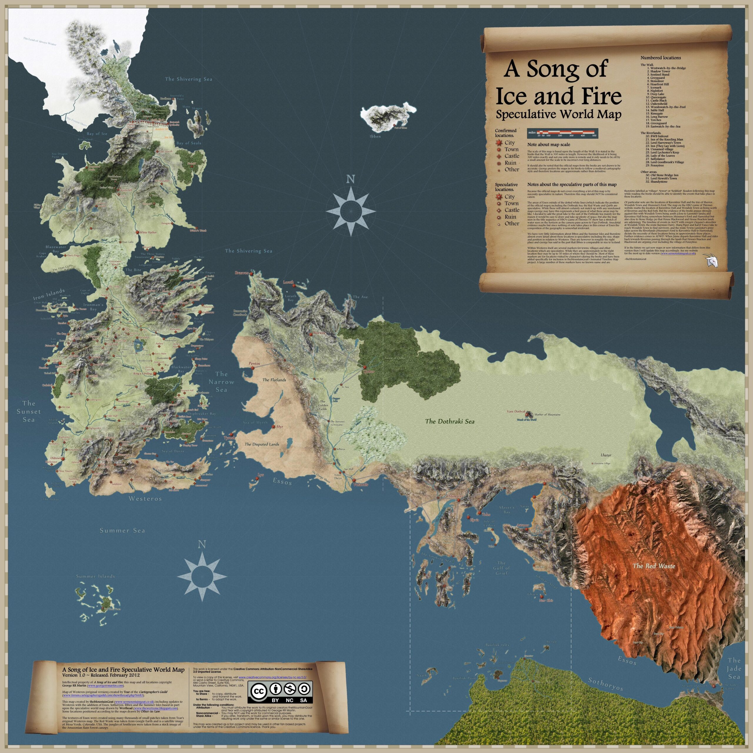 Free Printable Map Of Westeros