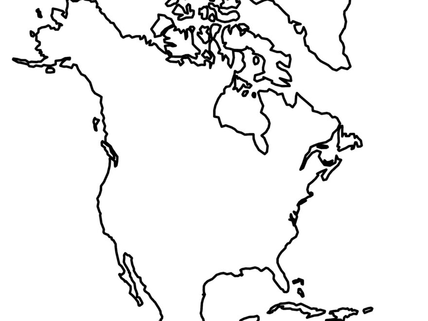 North America Blank Map And Country Outlines GIS Geography