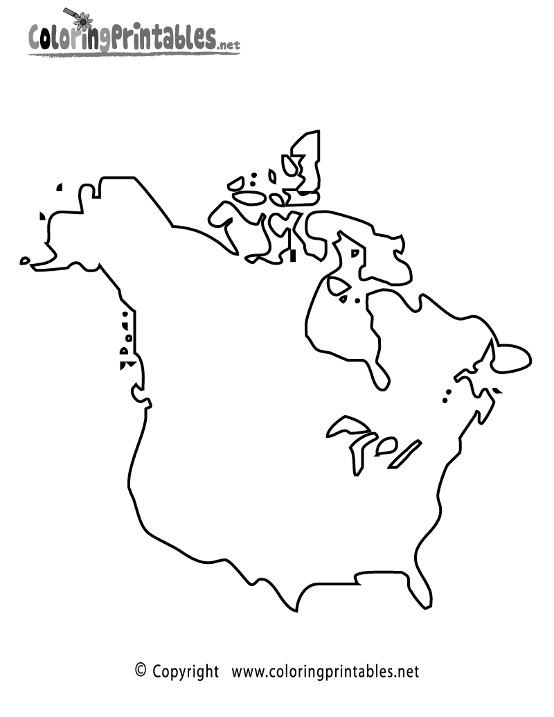 Free Printable North America Map