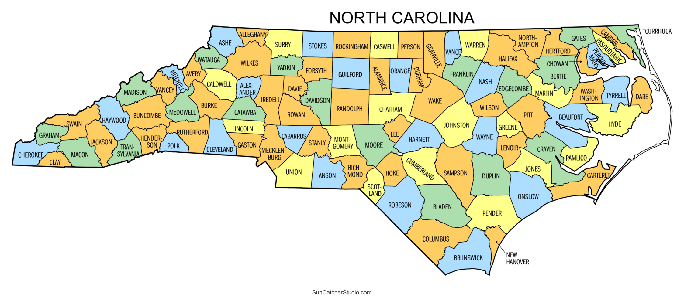 North Carolina County Map Printable State Map With County Lines Free Printables Monograms Design Tools Patterns DIY Projects