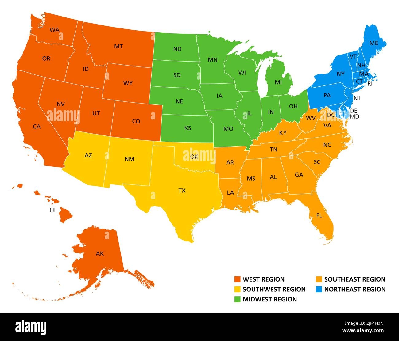 Free Printable U.S Regional Maps