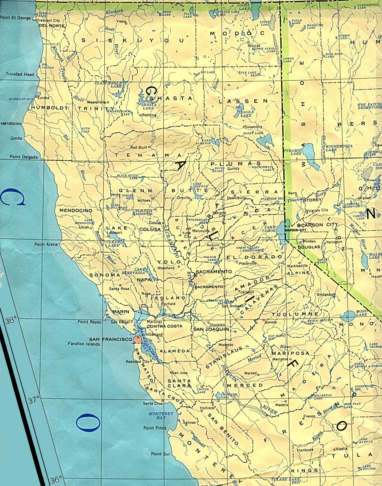 Northern California Base Map Northern California Base Map