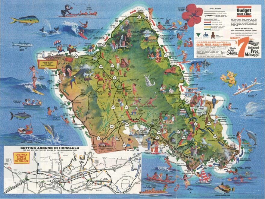 Oahu Hawaii Curtis Wright Maps