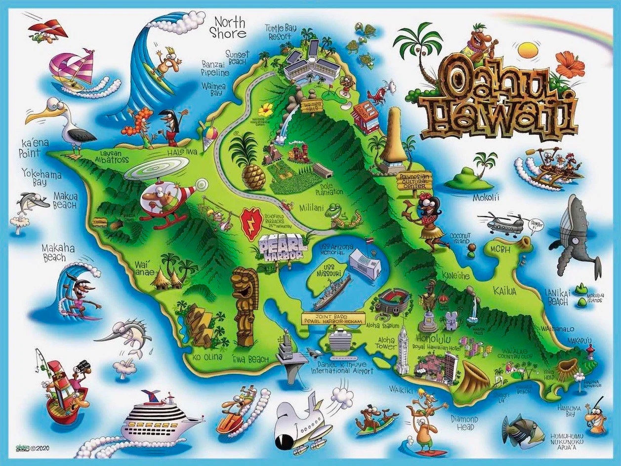 Oahu Hawaii Jigsaw Puzzle 500 Pieces Made In USA Etsy Sweden
