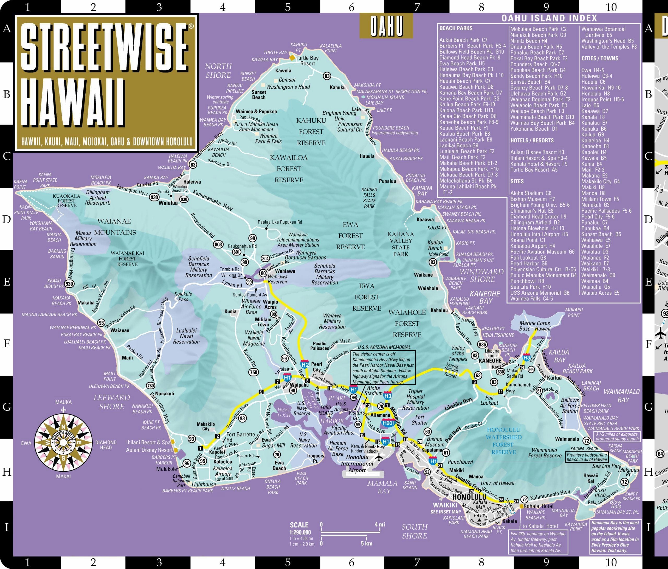 Printable Map Of Oahu