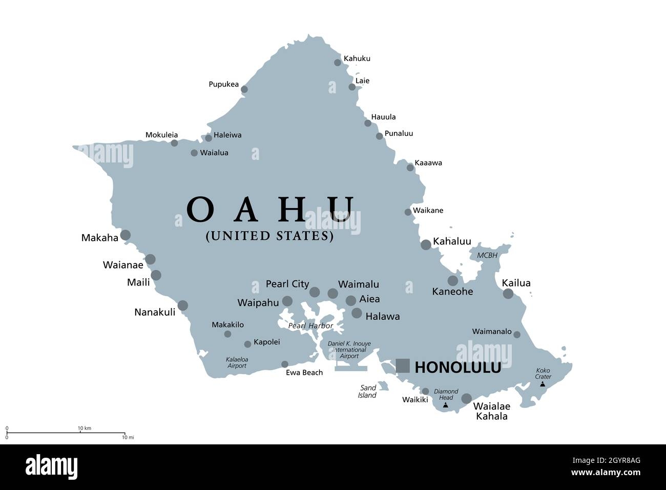 Oahu Map Hi res Stock Photography And Images Alamy