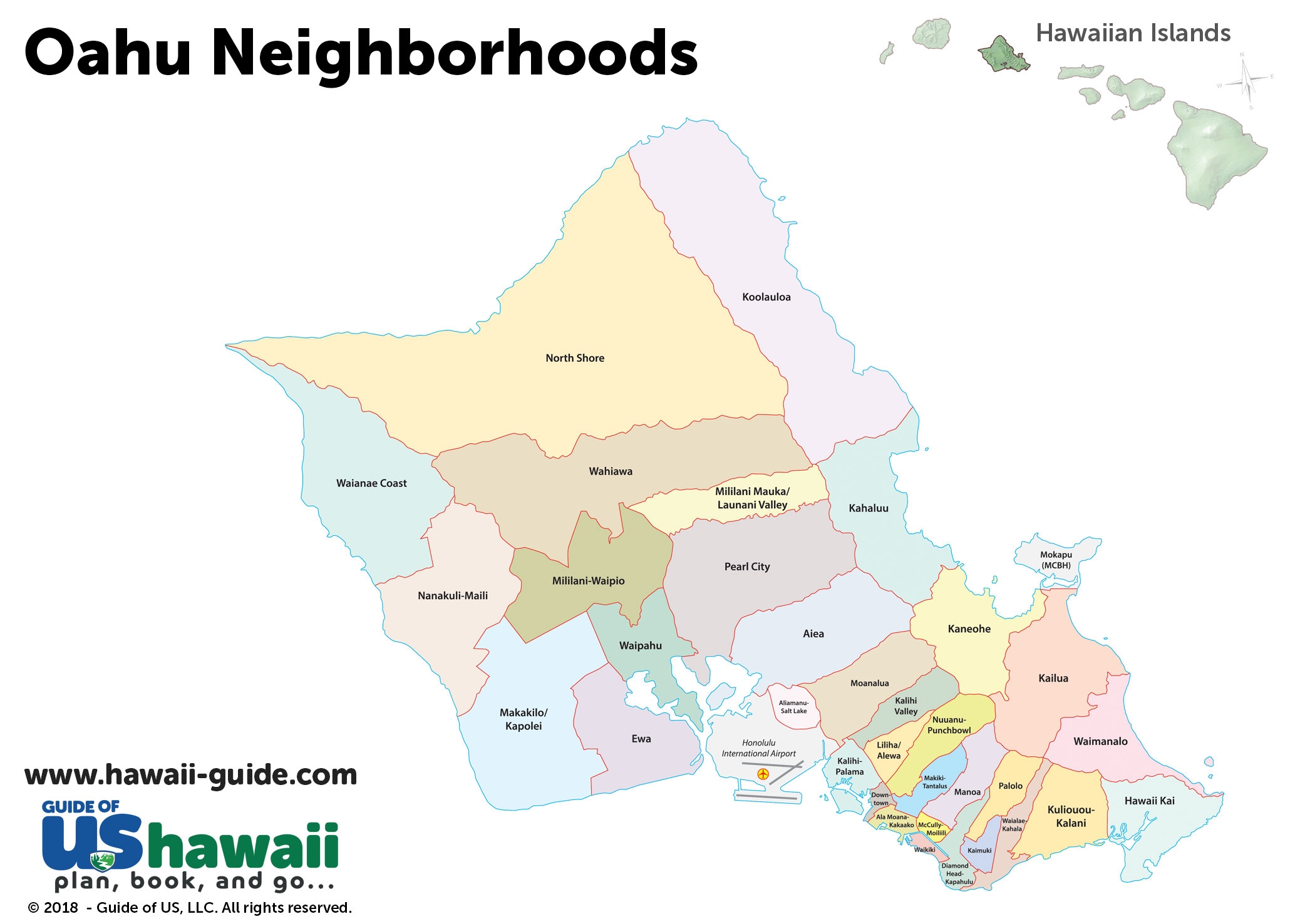 Oahu Maps Updated Travel Map Packet Printable Map HawaiiGuide