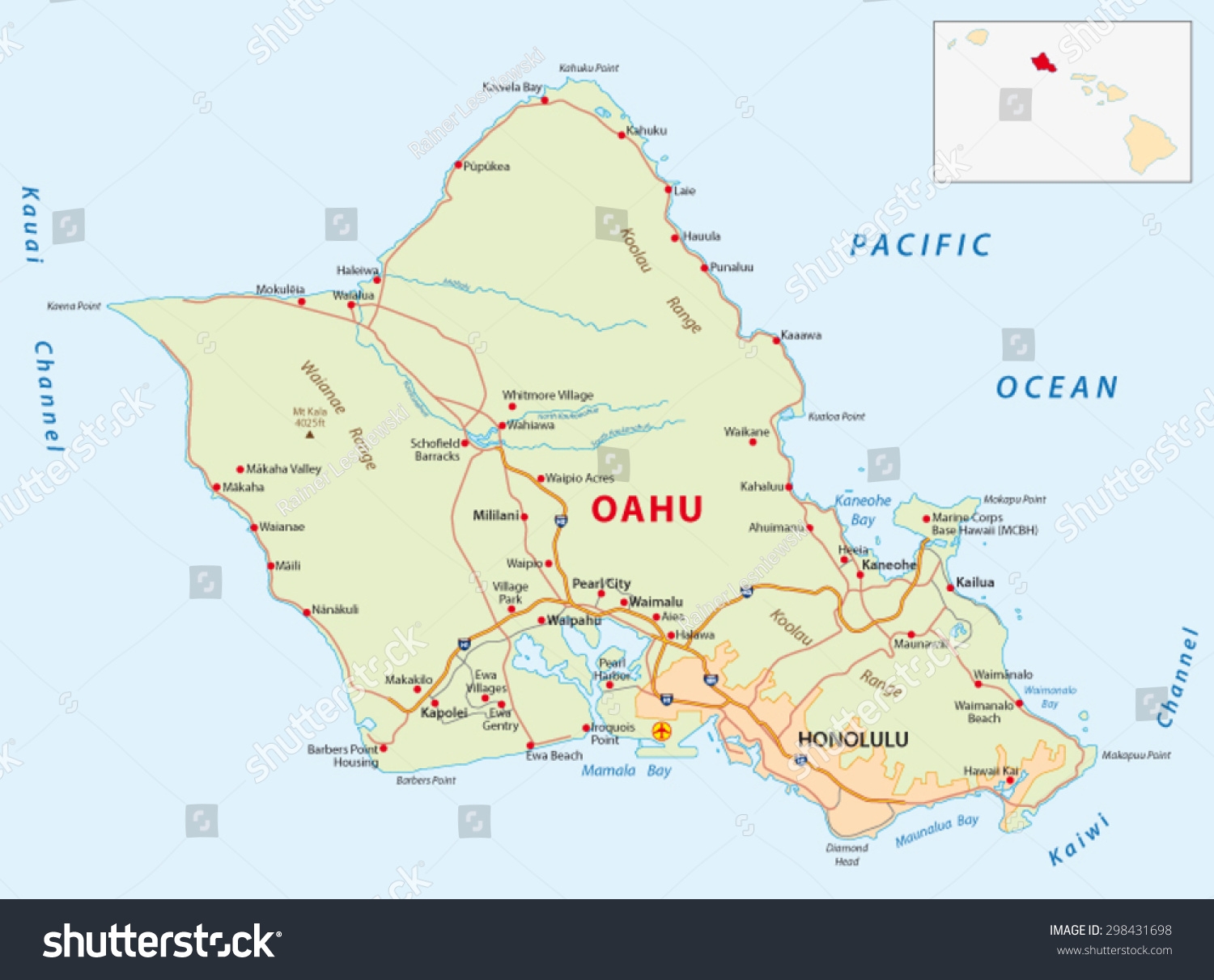 Oahu Road Map Printable