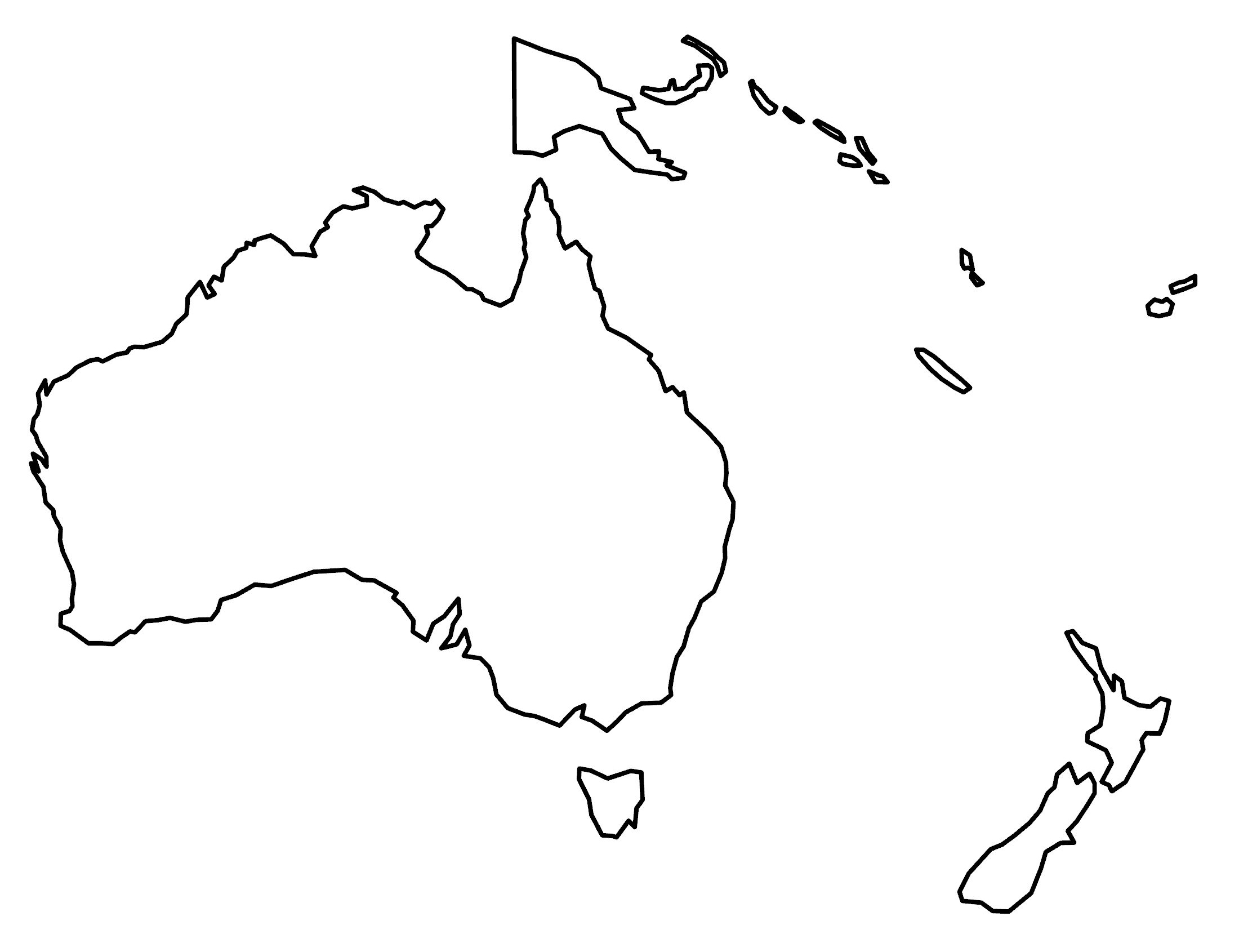 Printable Blank World Map Outline