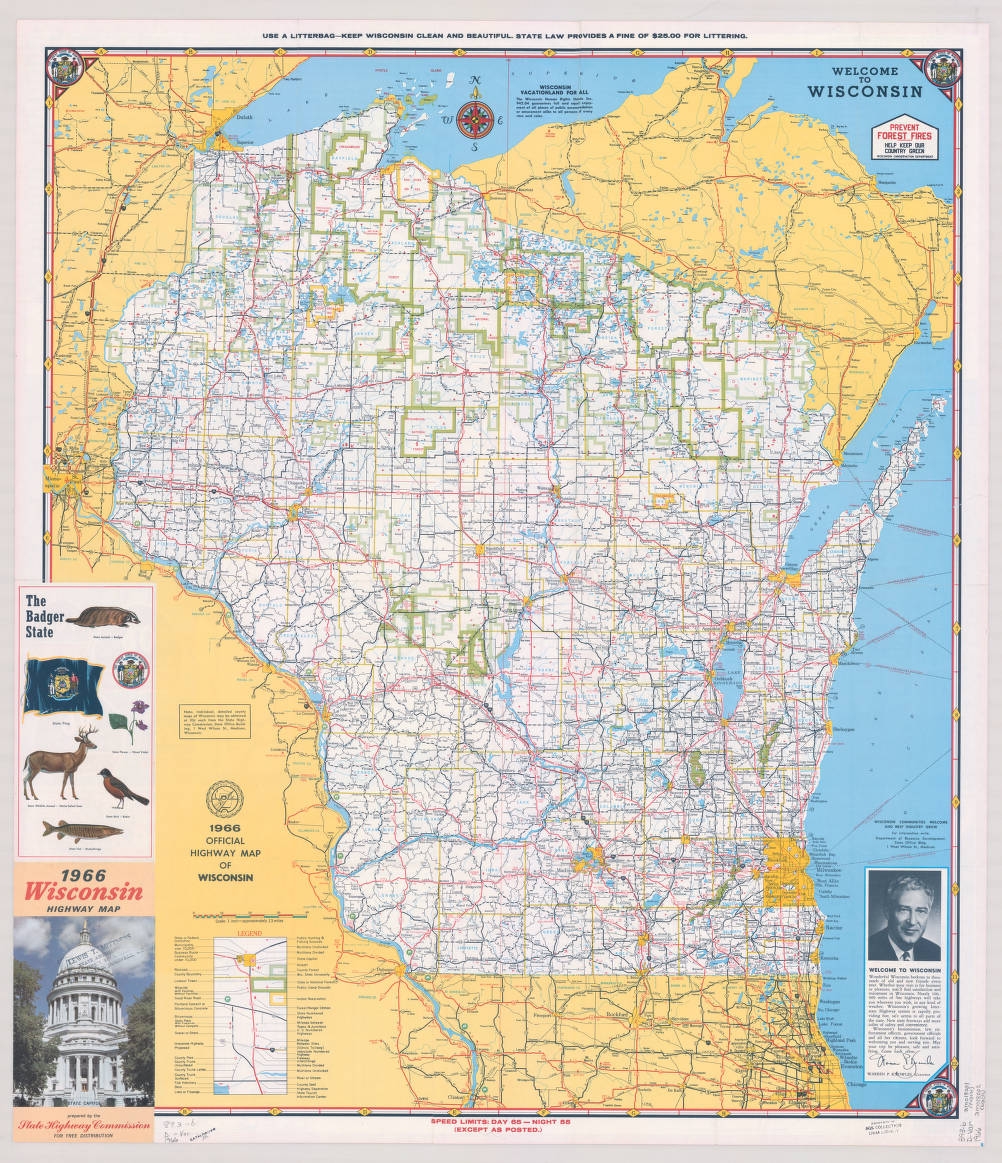 Official Highway Map Of Wisconsin American Geographical Society Library Digital Map Collection UWM Libraries Digital Collections