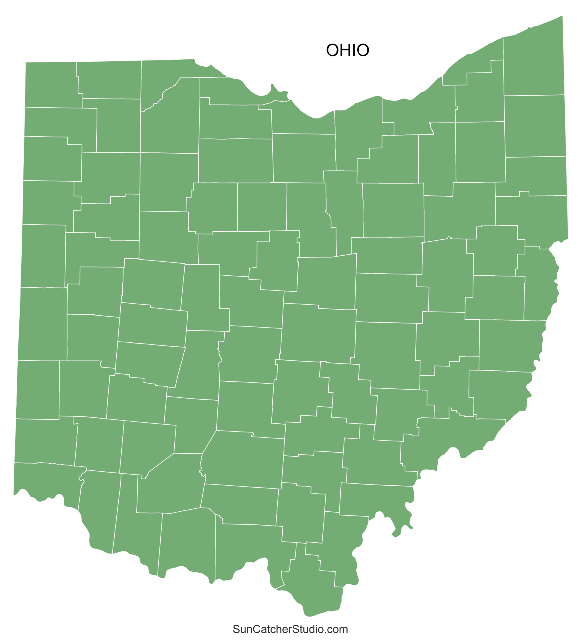 Ohio County Map Printable State Map With County Lines Free Printables Monograms Design Tools Patterns DIY Projects
