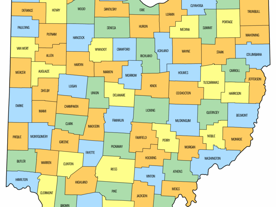 Ohio County Map Printable State Map With County Lines Free Printables Monograms Design Tools Patterns DIY Projects