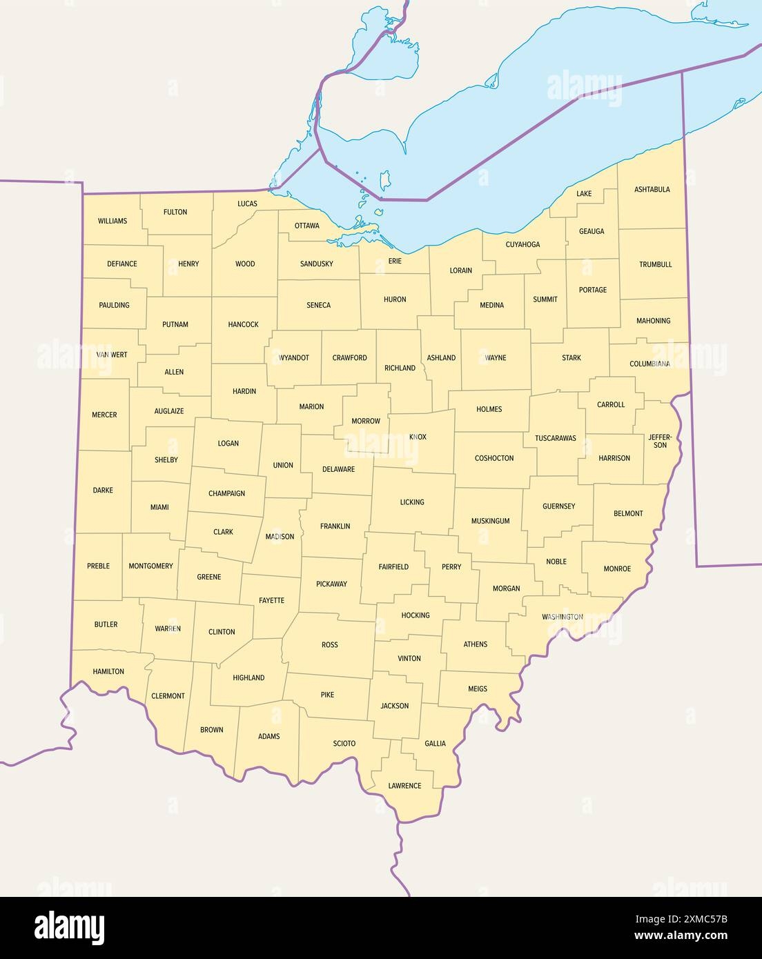 Ohio State Map Printable