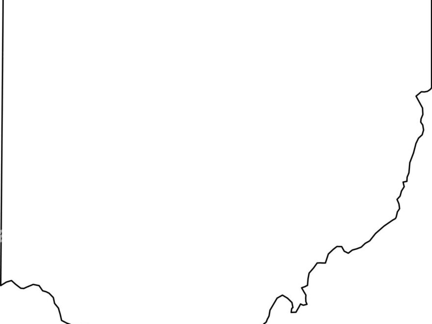 Ohio State Of USA Solid Black Outline Map Of Country Area Simple Flat Vector Illustration Stock Vector Image Art Alamy