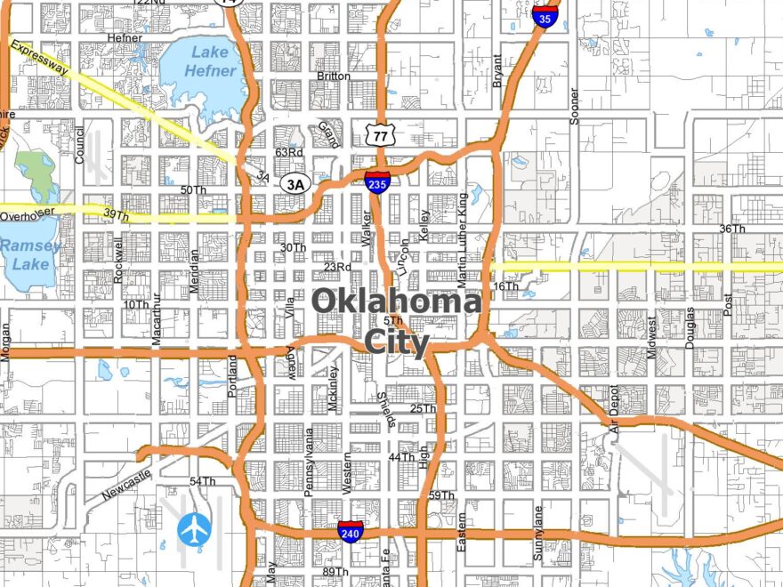 Oklahoma City Map GIS Geography
