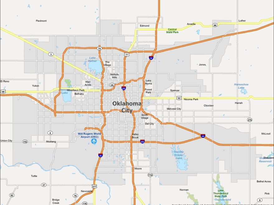 Oklahoma City Map GIS Geography