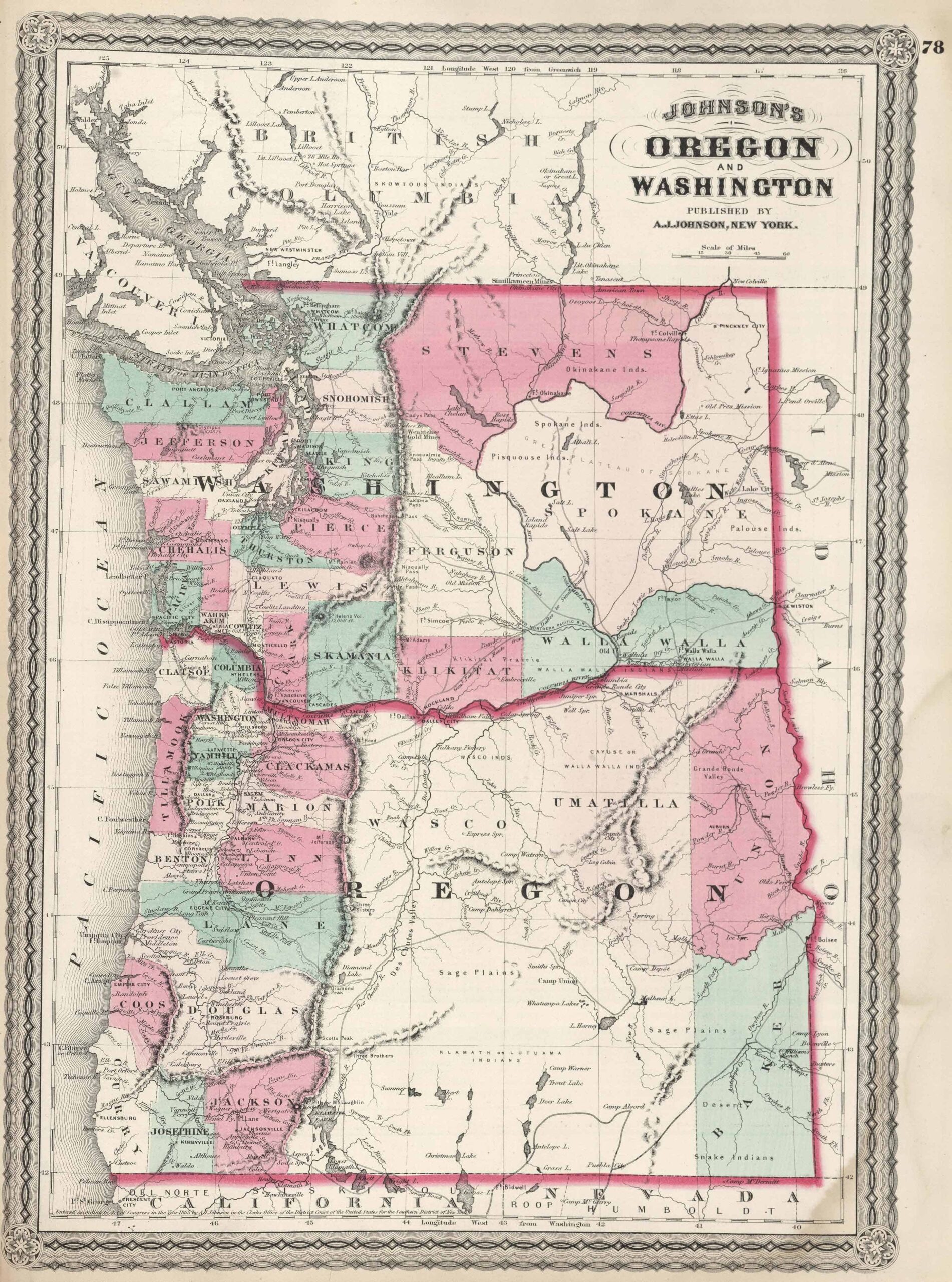Western Oregon Printable Map