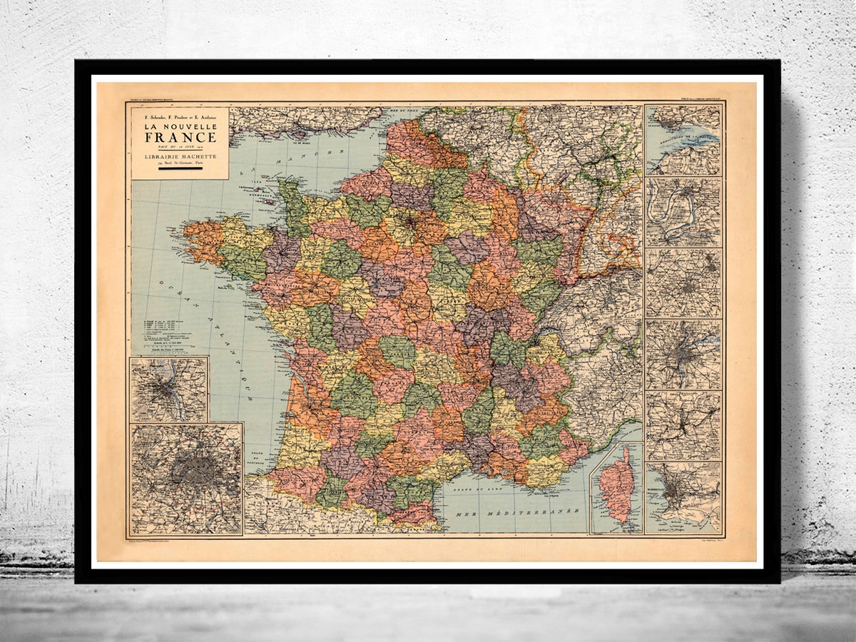 Old France Printable Maps