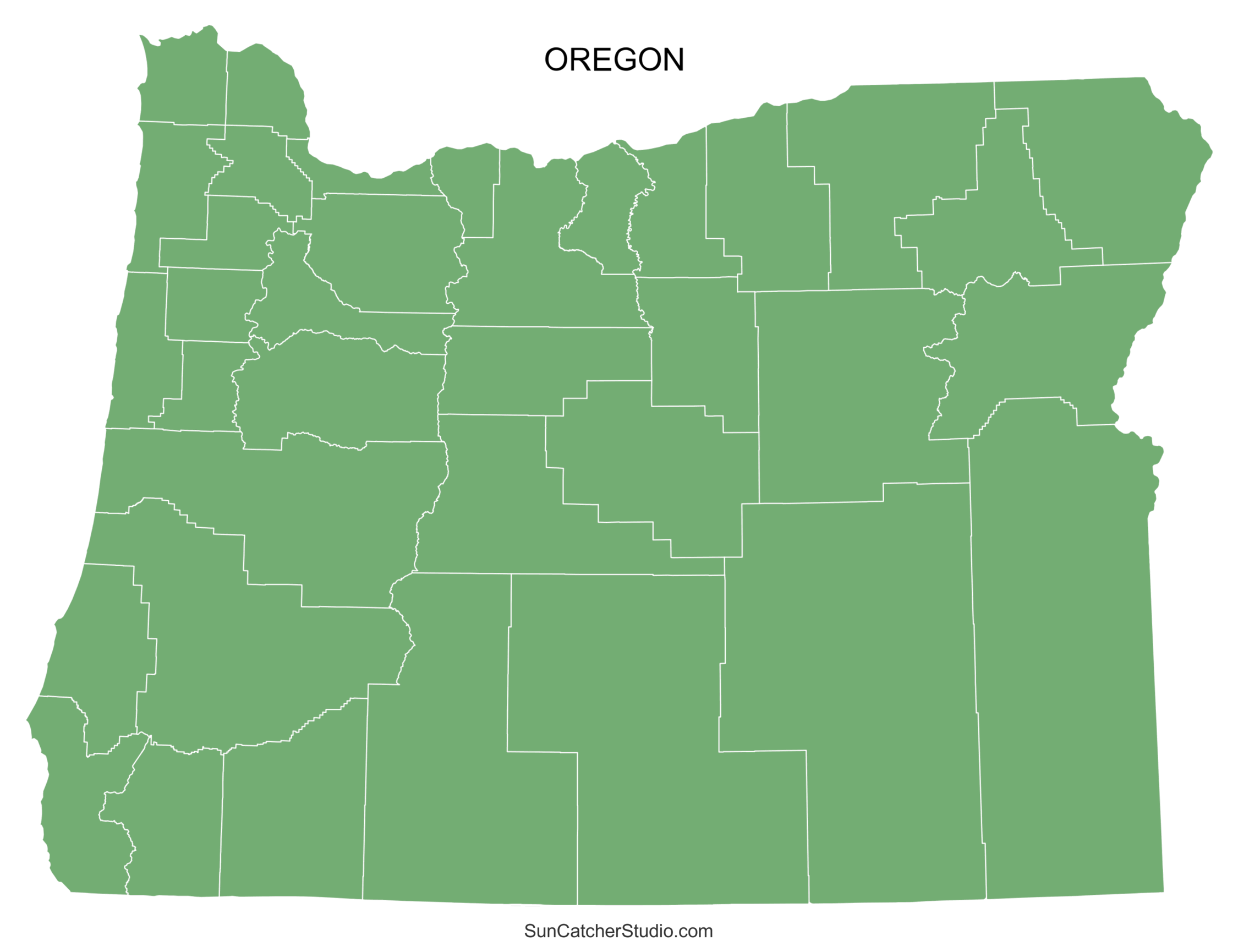 Oregon Map Printable Free