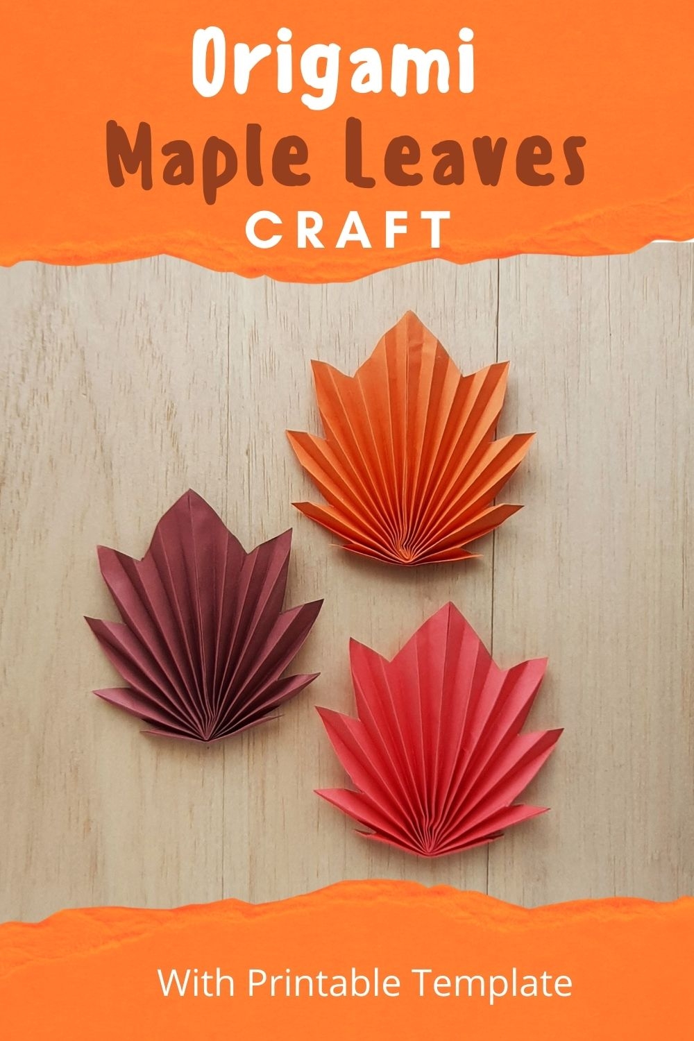 Origami Maple Leaves Fall Craft Home Decor Project OMC
