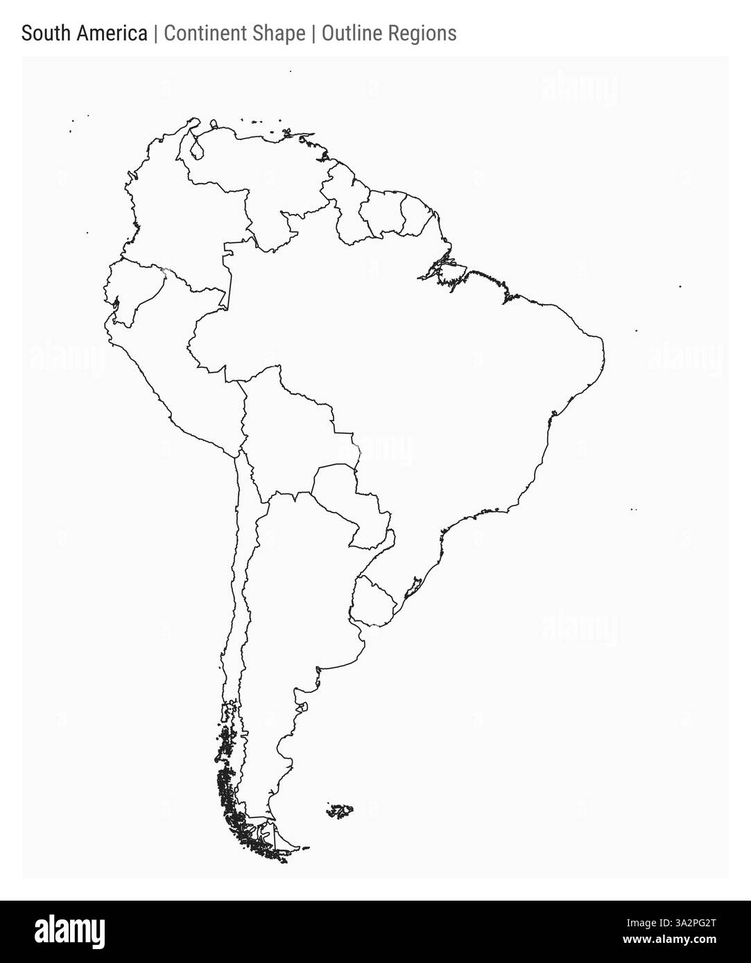 Outline Map Americas Hi res Stock Photography And Images Alamy