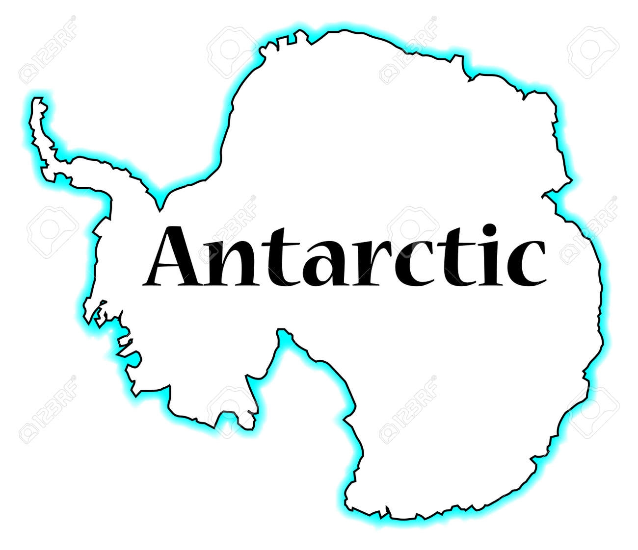 Antarctica Outline Map Printable