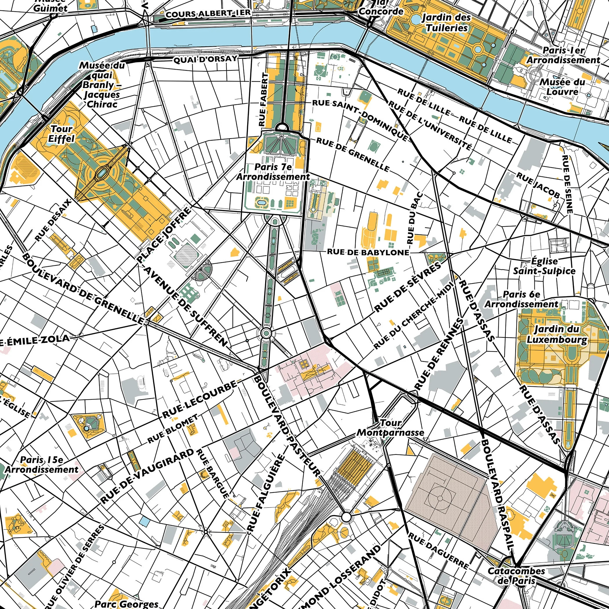 Paris Map Print Street Names Paris Print Printable Map Of Paris City Map Art Paris France Map Art Travel Gift Poster Etsy