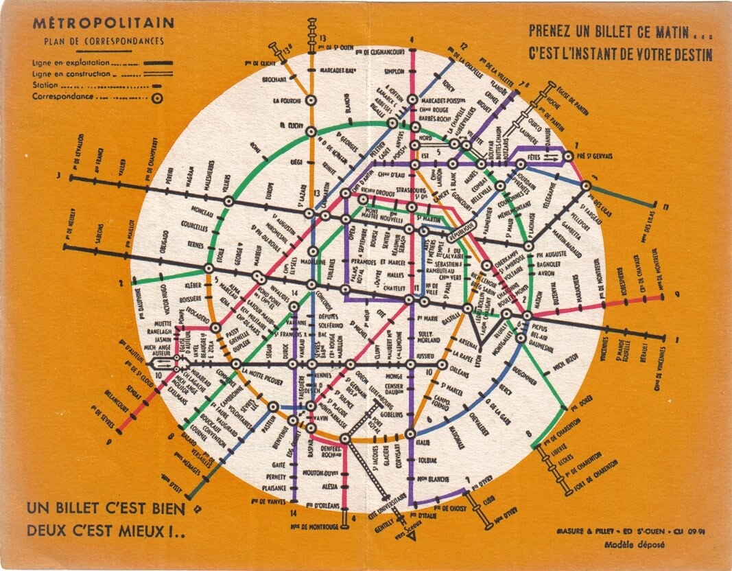 Printable Paris Underground Map