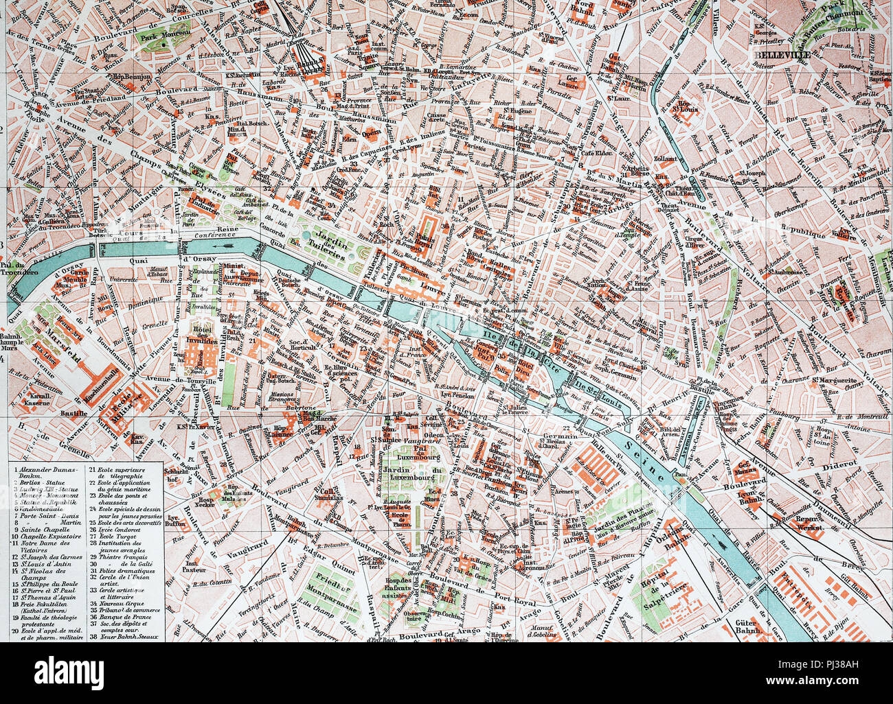 Paris Street Map Printable