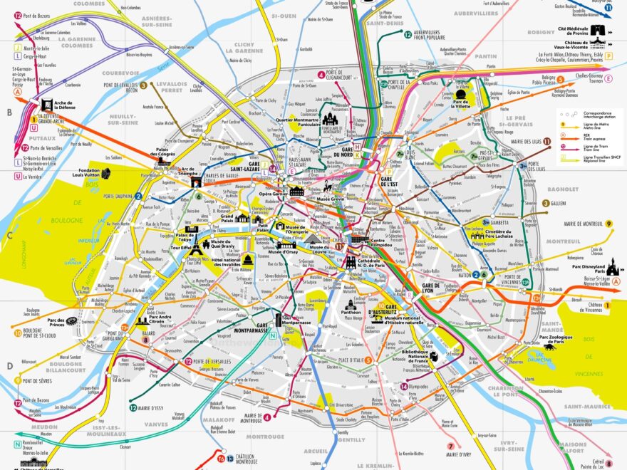 Paris Tourist Attractions Map Ontheworldmap