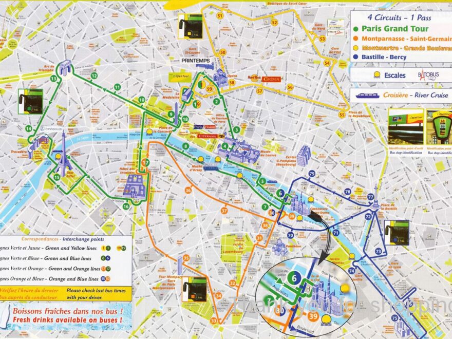 Paris Tourist Map In French Movie Poster 16x24 16 x24 EBay