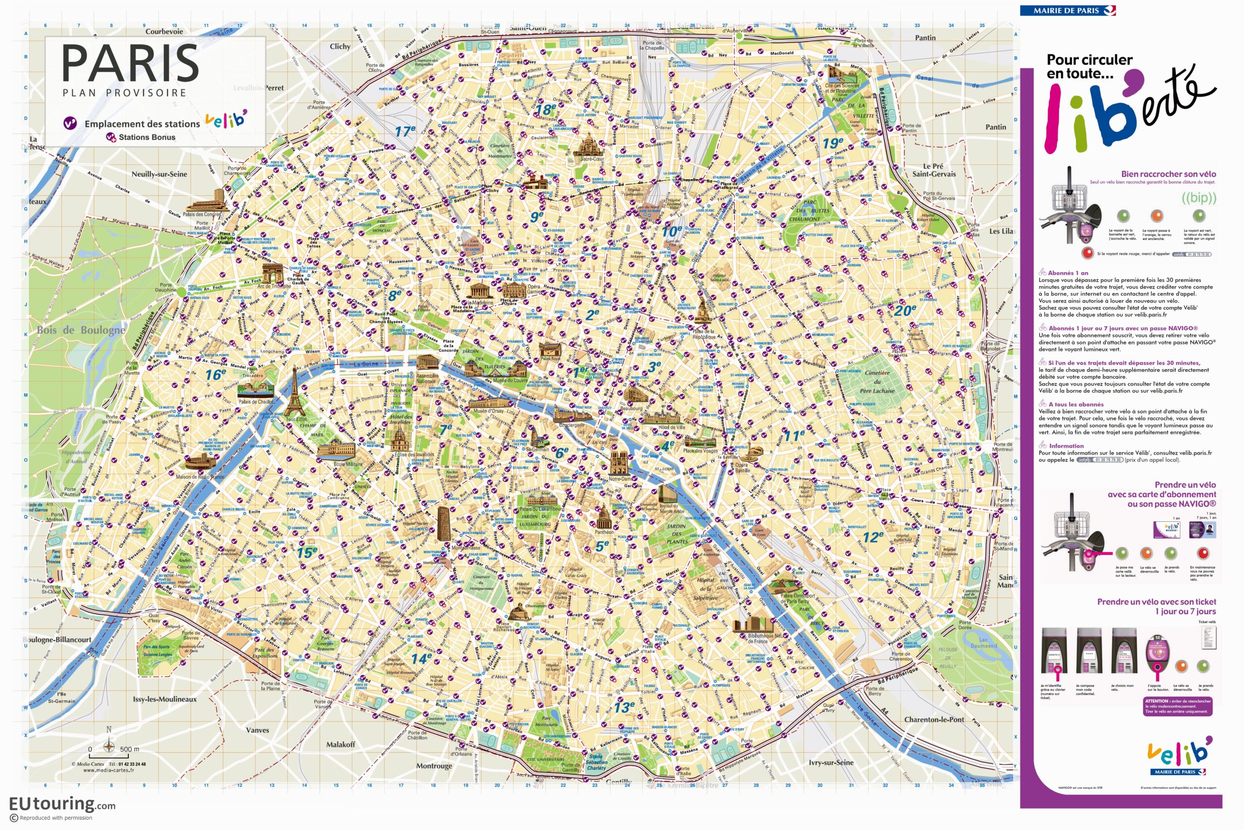 Paris Velib Station Maps In PDF And Image File Formats