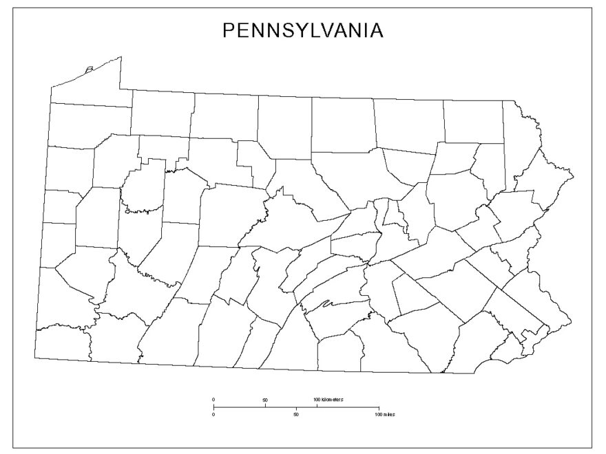 Pennsylvania Blank Map