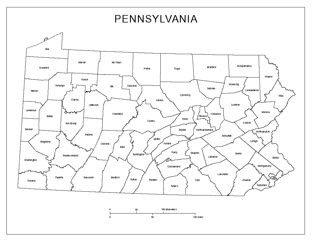 Pennsylvania Labeled Map Pennsylvania Labeled Map