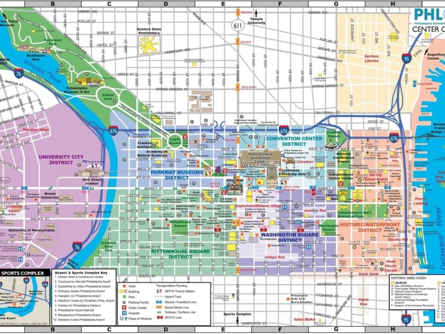 Philadelphia Maps The Tourist Map Of Philly To Plan Your Visit