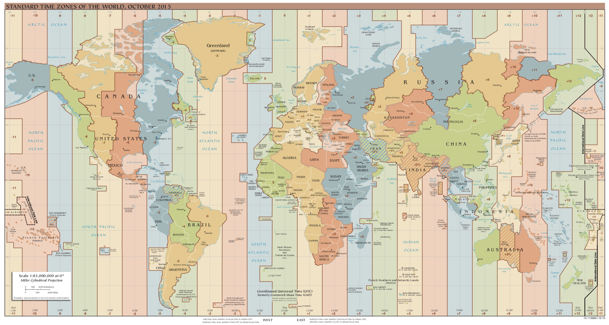 World Map A4 Size Printable