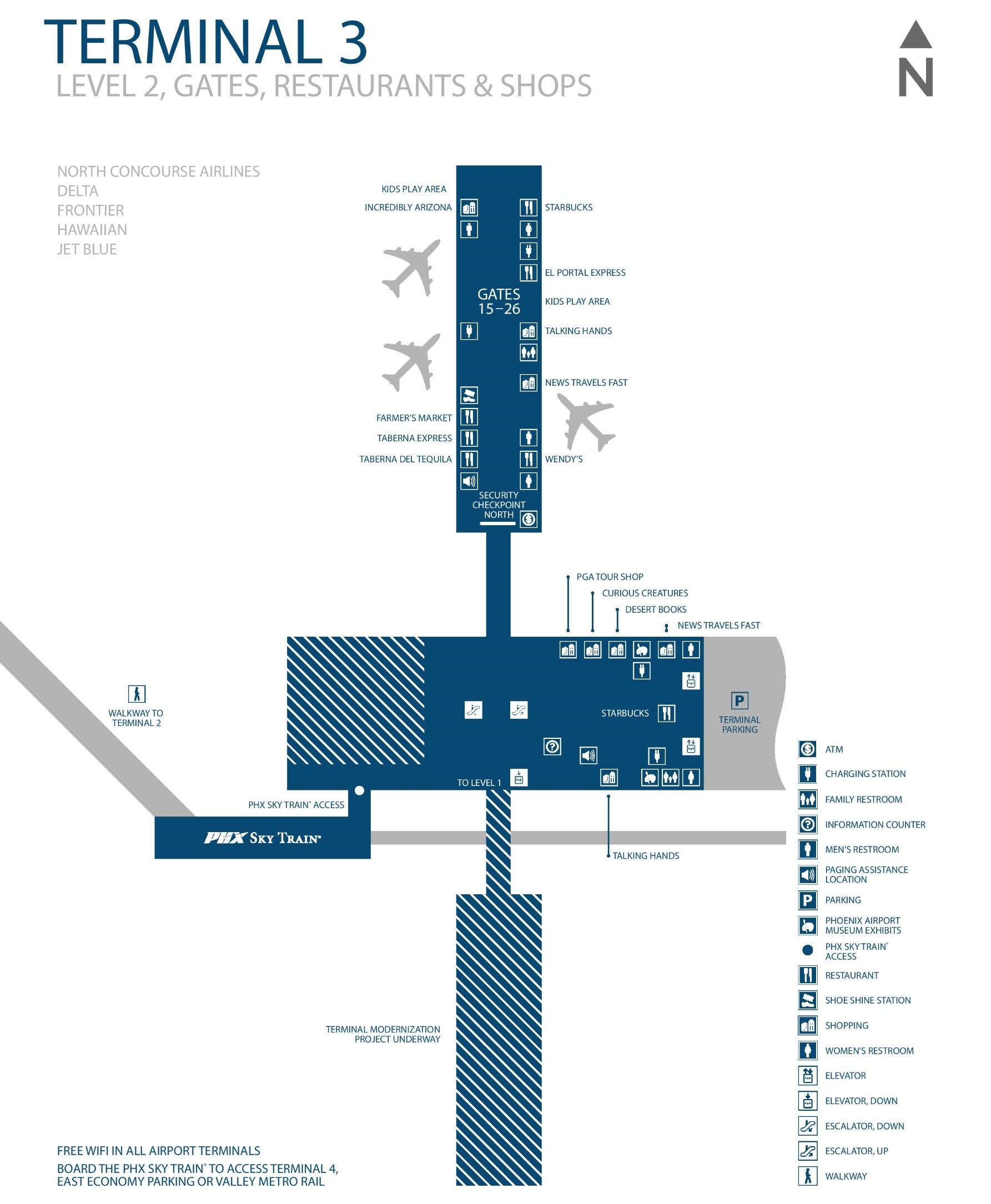 Phoenix Airport Map Printable