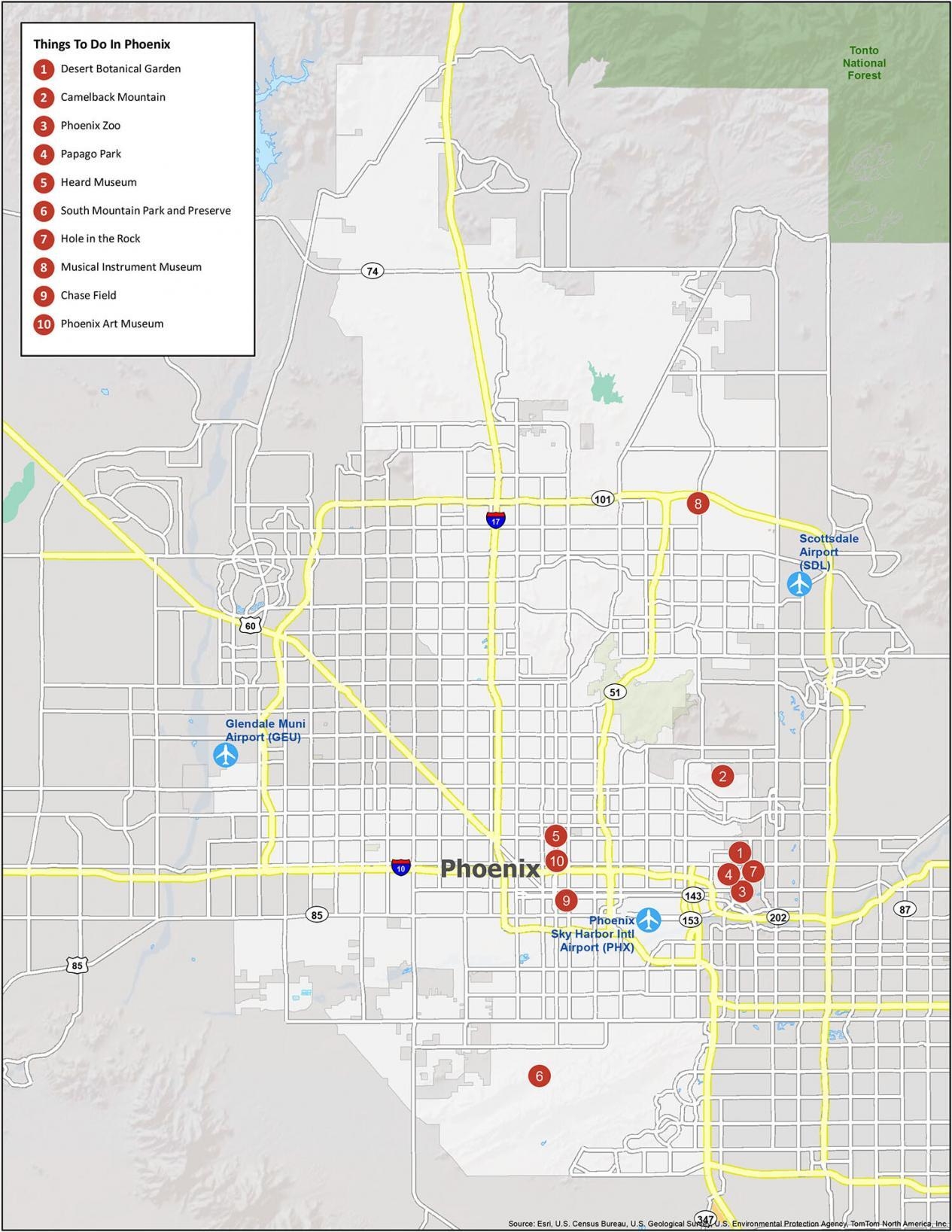 Phoenix Arizona Map GIS Geography