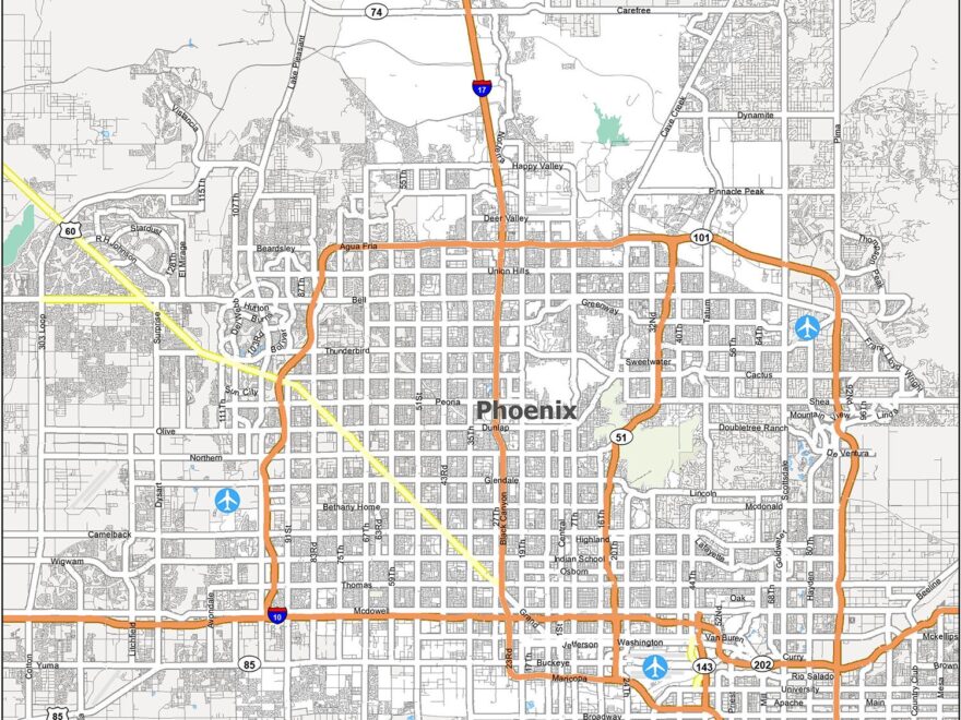 Phoenix Arizona Map GIS Geography