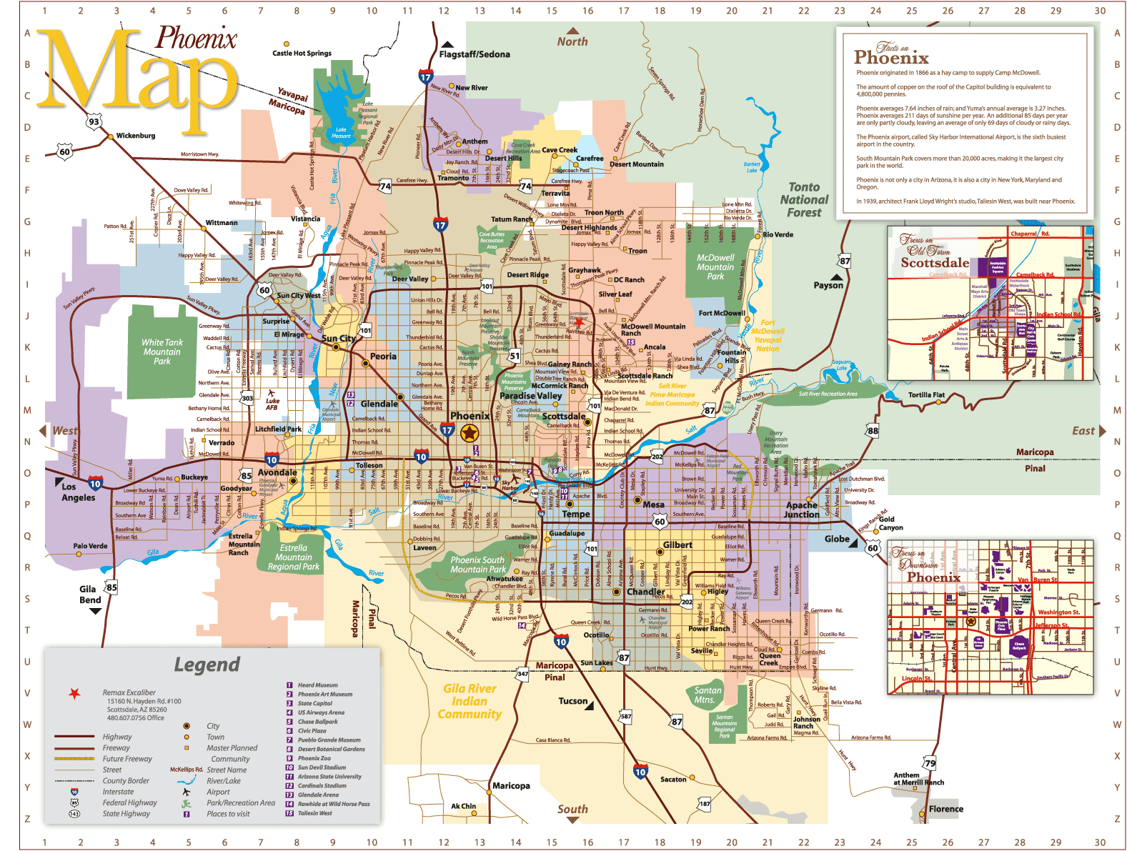 Phoenix City Map Printable