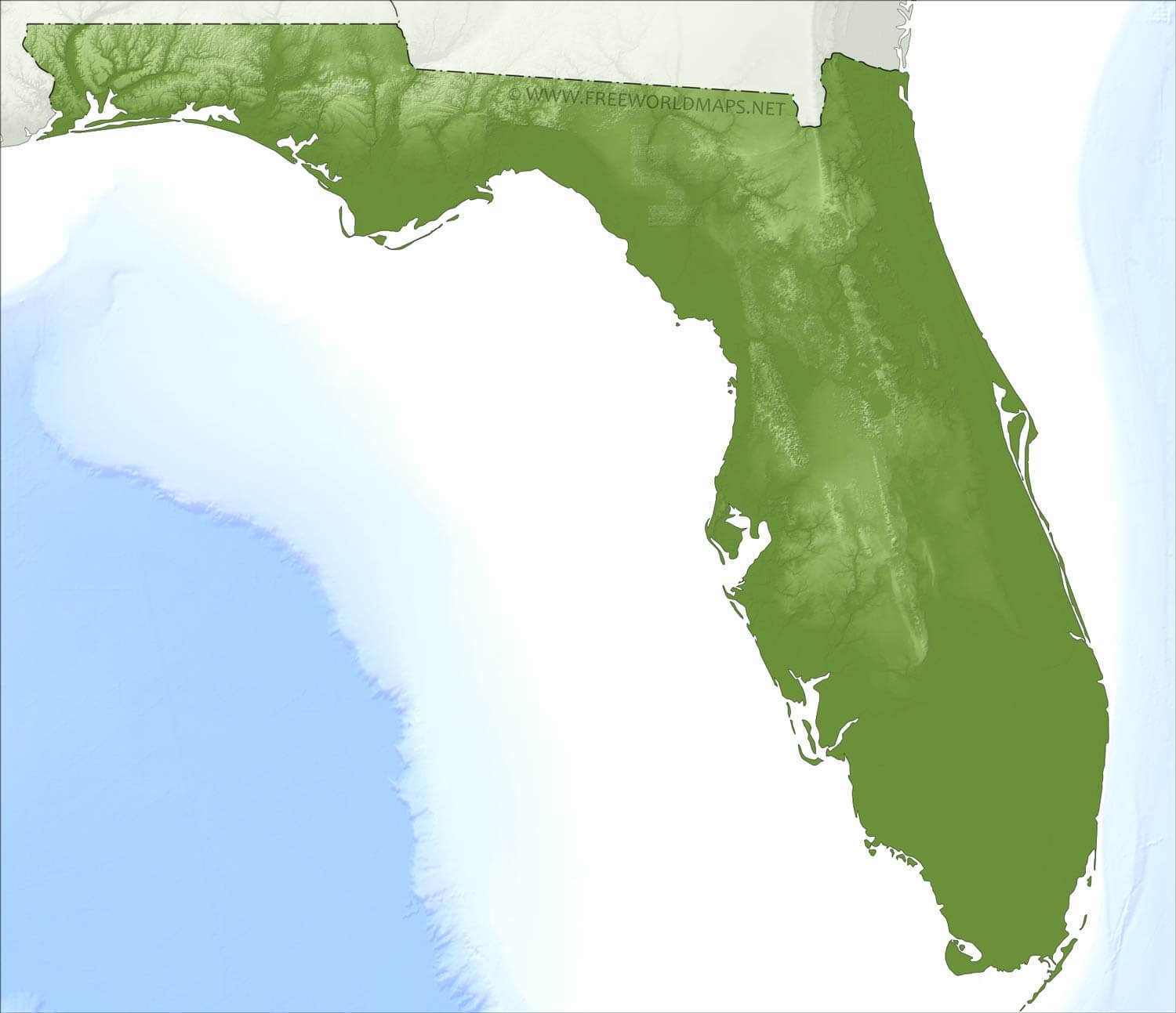 Blank Florida Map Printable