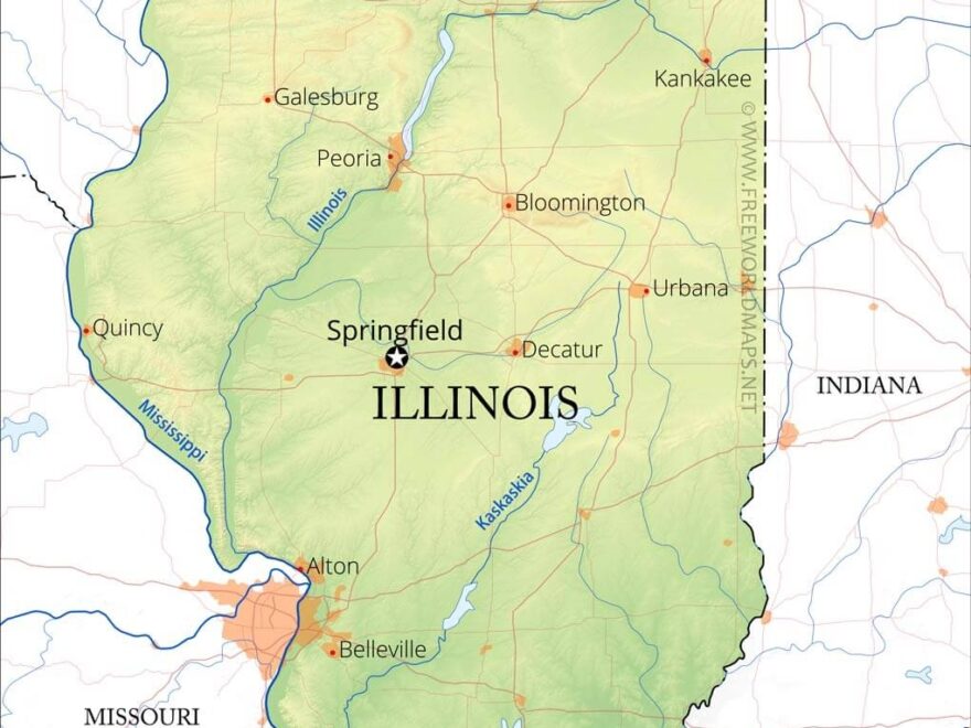 Physical Map Of Illinois