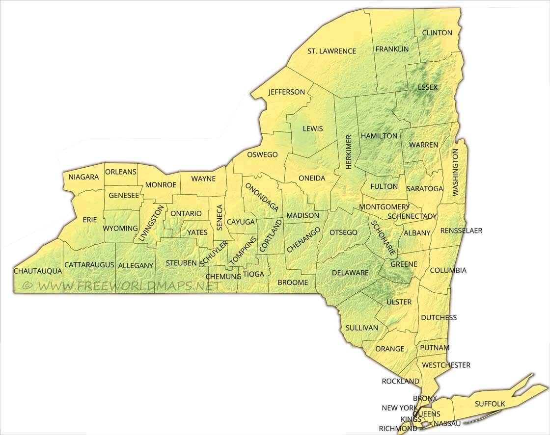 New York Map For Kids Printable