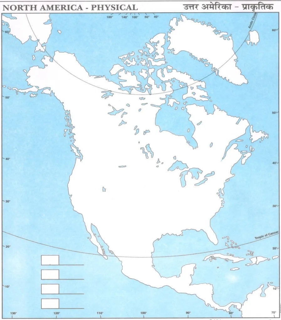 Blank North America Map Outline Printable