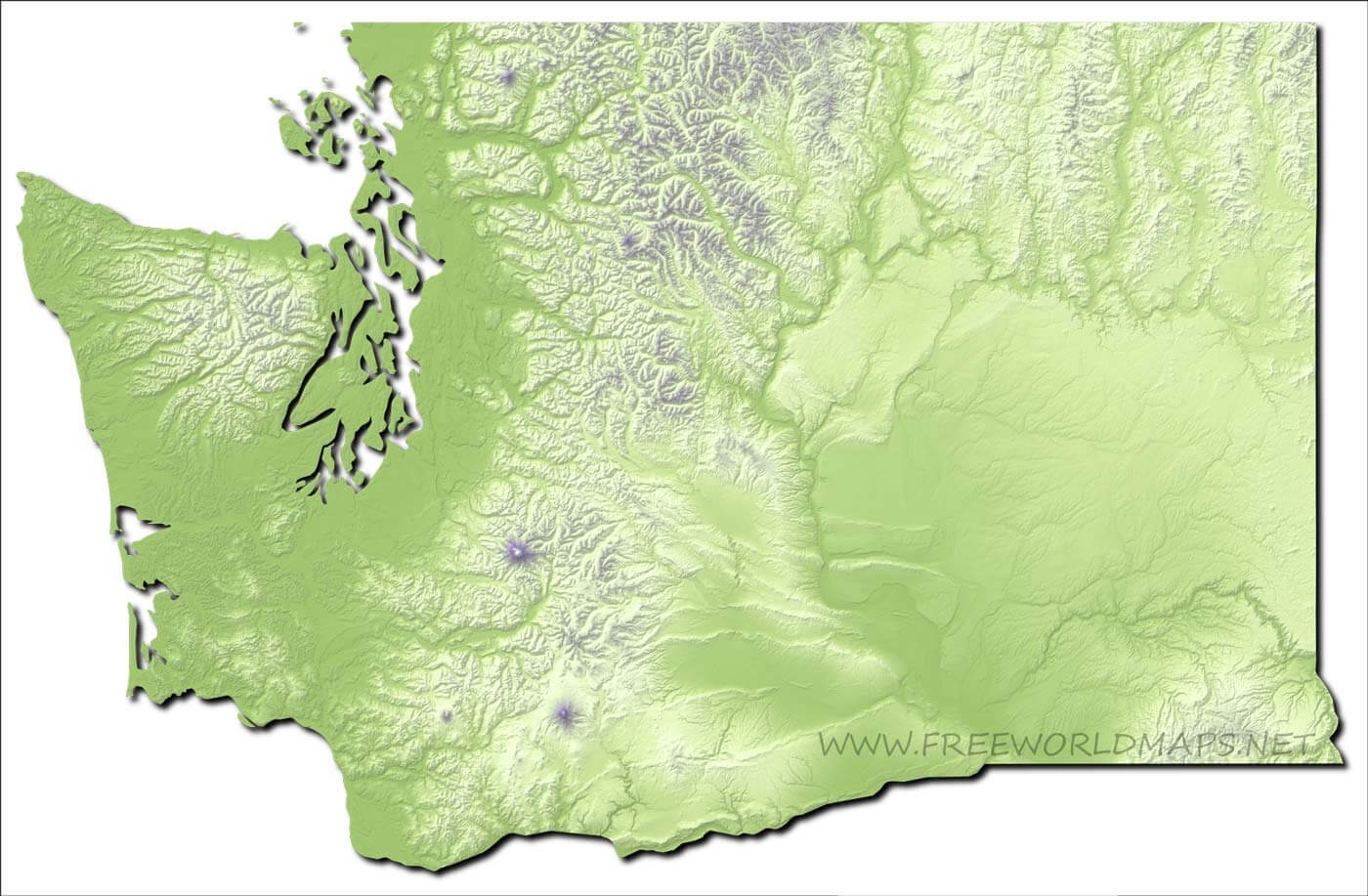 Washington State Mountain Map Printable